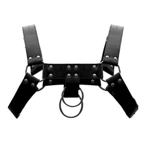 male power 590-266 leather aries harness black