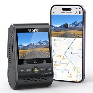viofo a129 plus dash cam 2k 1440p 60fps gps wi-fi car dash camera with hdr, 140° wide angle, parking mode, emergency recording, super capacitor, motion detection – front camera only