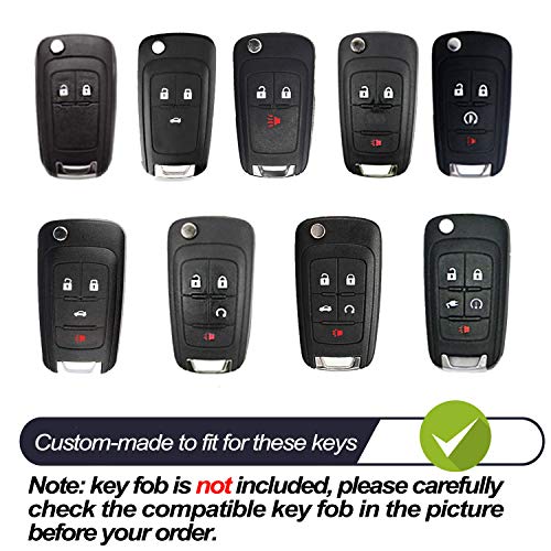 Compatible with Chevy Chevrolet Equinox Encore Camaro Cruze Malibu Impala Buick Regal Lacrosse GMC Terrain Pink TPU Key Fob Cover Case Remote Holder Skin Protector Keyless Entry Sleeve Accessories