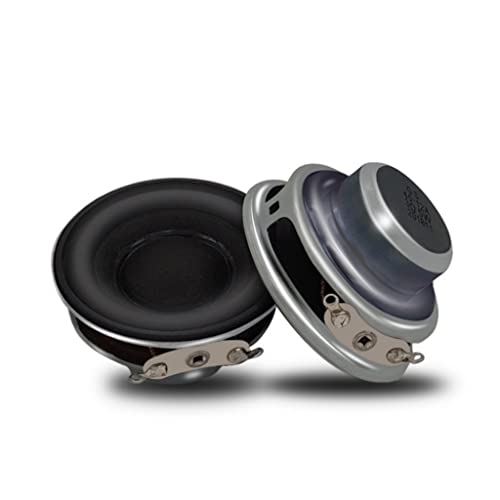 2 Pieces 40mm 4Ohm 5W Full Range Audio Mini Speakers, Loudspeaker for DIY, 16 Core