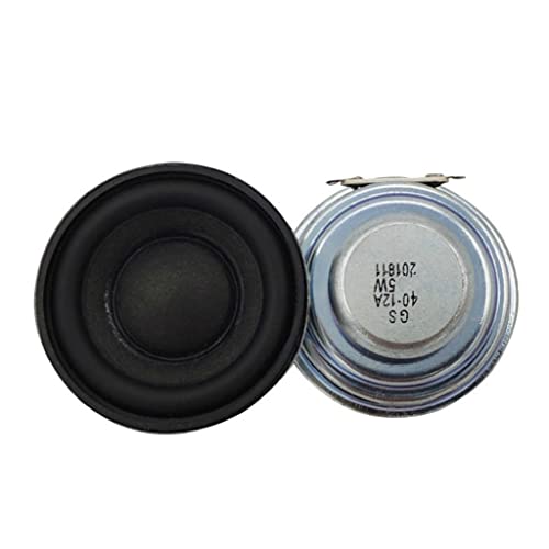 2 Pieces 40mm 4Ohm 5W Full Range Audio Mini Speakers, Loudspeaker for DIY, 16 Core