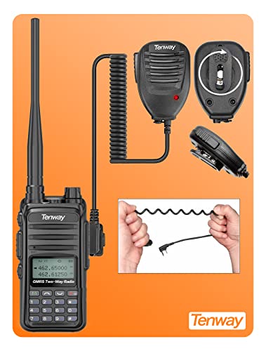 GMRS Radio Handheld GM-55 2pcs 5W Long Range Two Way Radio GMRS Repeater Capable, with NOAA Scanning & Receiving, Display SYNC, for Off Road Overlanding