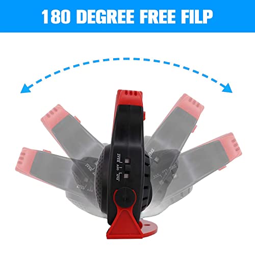 2023 Car Heater Fan, 12V 150W Portable Car Heater 2 in 1 Fast Heating Car Windshield Defrost Defogger Auto Ceramic Heater Fan (Red) 1