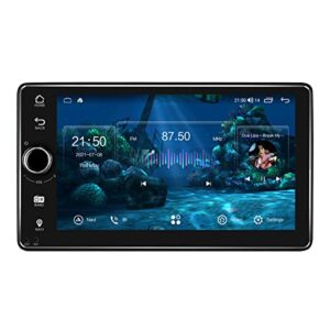Joying 7" Single Din Car Stereo Android 10.0 Head Unit Touch Screen Car Radio Support Bluetooth 5.1/Carplay/Android Auto/5G WiFi/Subwoofer Output/Audio Out/Video in