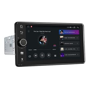 Joying 7" Single Din Car Stereo Android 10.0 Head Unit Touch Screen Car Radio Support Bluetooth 5.1/Carplay/Android Auto/5G WiFi/Subwoofer Output/Audio Out/Video in