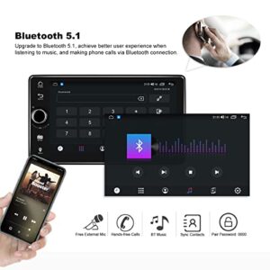 Joying 7" Single Din Car Stereo Android 10.0 Head Unit Touch Screen Car Radio Support Bluetooth 5.1/Carplay/Android Auto/5G WiFi/Subwoofer Output/Audio Out/Video in