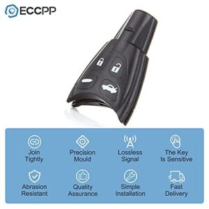 ECCPP 1X Keyless Entry Remote Control Car Key Fob Shell Case Replacement for 03-2009 for Saab 9-3 03-2006 for Saab 9-5 LTQSAAM433TX