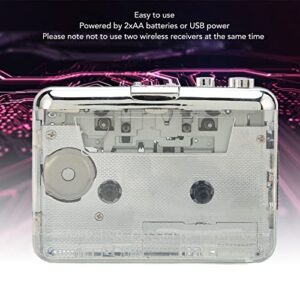 plplaaoo Cassette Player, Portable Cassette Tape Player, Tapes with Music, Mini Cassette Tape Recorder, Multifunction Clear Stereo Sound FM Radio Cassette Player with Headphone Jack