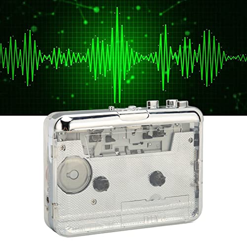 plplaaoo Cassette Player, Portable Cassette Tape Player, Tapes with Music, Mini Cassette Tape Recorder, Multifunction Clear Stereo Sound FM Radio Cassette Player with Headphone Jack