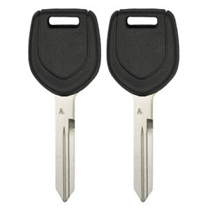 Keyless2Go Replacement for New Uncut Transponder Ignition Car Key MIT16A-PT (2 Pack)