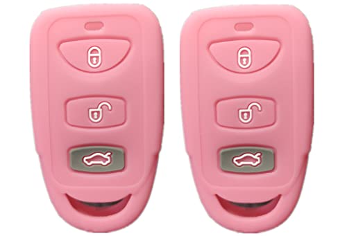 Smart Key Fob Covers Case Protector Keyless Remote Holder for Hyundai Elantra Genesis Sonata Kia Sorento Forte Optima...