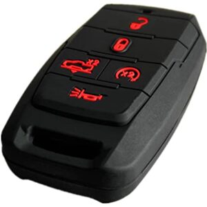 Silicone Smart Key Fob Cover Remote Case Keyless Protector Jacket for Dodge 2019-2022 Ram 1500 Pickup 68291690AB/AC/AD Black