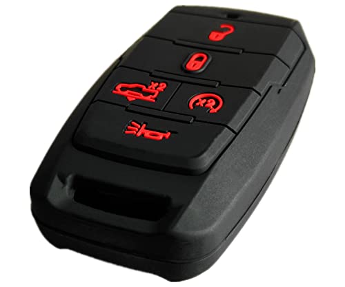 Silicone Smart Key Fob Cover Remote Case Keyless Protector Jacket for Dodge 2019-2022 Ram 1500 Pickup 68291690AB/AC/AD Black