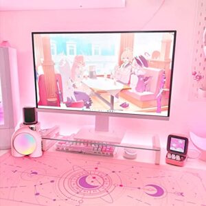 Divoom Ditoo-Bluetooth-Speaker & Planet-9 Mood-Lamp Gaming Desk Decoration Set with Kawaii and Cute Style RGB LED for Girls