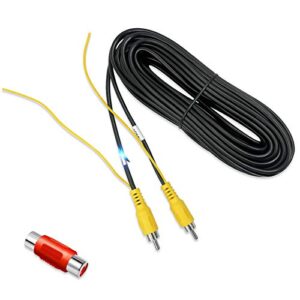 pixelman backup camera video cable,32ft double shielded car rear view camera rca extension cord, back up rearview reverse cam rca cable av connector adapter wire for suv rv pickup truck