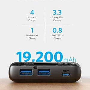 Anker Portable Charger, PowerCore III Elite 19200 60W Power Bank Bundle with 65W PD Wall Charger for USB C MacBook Air/Pro/Dell XPS, iPad Pro, iPhone 12/11/mini/Pro and More