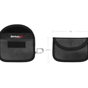 OzniumX RF Shielded Faraday Bag for Tesla Model S/X/3 - (2 Pack), Car Key Fob Protector, RFID Blocking, Anti-Theft Keyless Entry for Car Key, Anti-Spying, Anti-Tracking