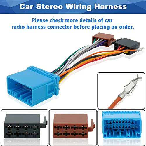 Fiegromech ISO Radio Stereo Wiring Harness Adapter Replacement for Honda Accord Civic CRV Suzuki Car Stereo Wire Cable