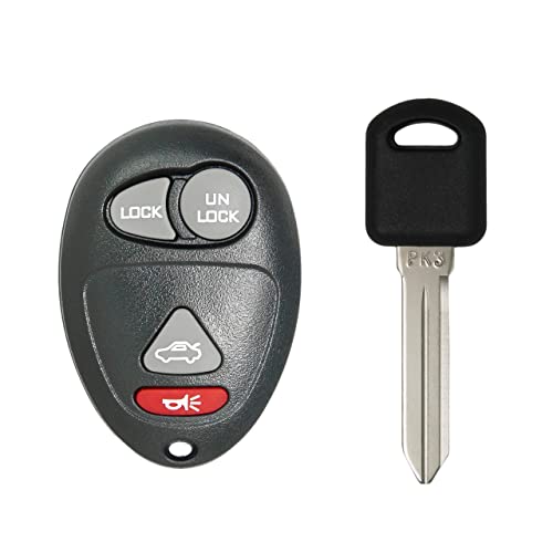 Keyless2Go Replacement for Keyless Entry Car Key Fob Vehicles That Use 4 Button L2C0007T 10335582-88 Remote, Self-Programming with New Uncut PK3 Transponder Ignition Car Key B97