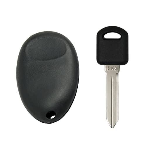 Keyless2Go Replacement for Keyless Entry Car Key Fob Vehicles That Use 4 Button L2C0007T 10335582-88 Remote, Self-Programming with New Uncut PK3 Transponder Ignition Car Key B97