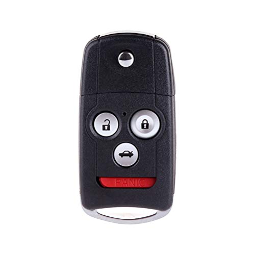 cciyu X 1 Flip Key Fob with Key Blade 4 buttons Replacement for 07 08 09 10 11 12 13 14 for Acura MDX RDX TL TSX ZDX for Honda for Accord Series with FCC IYZFBSB802