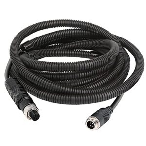 4 pin camera cable with corrugation tube cover, 4 pin aviation extension cable, 4 pin video cable for backup camera rear view system rv truck trailer bus car waterproof by inseetech (10ft/3m)