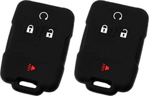keyguardz keyless entry remote car smart key fob shell cover protective case for chevy gmc sieraa silverado (pack of 2)