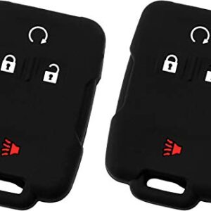 KeyGuardz Keyless Entry Remote Car Smart Key Fob Shell Cover Protective Case for Chevy GMC Sieraa Silverado (Pack of 2)