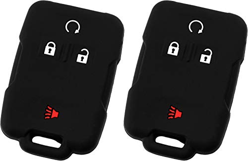 KeyGuardz Keyless Entry Remote Car Smart Key Fob Shell Cover Protective Case for Chevy GMC Sieraa Silverado (Pack of 2)