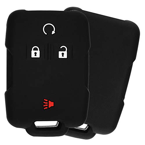 KeyGuardz Keyless Entry Remote Car Smart Key Fob Shell Cover Protective Case for Chevy GMC Sieraa Silverado (Pack of 2)