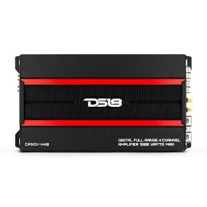 ds18 candy-x4b amplifier in black – class d, 4 channels, 1600 watts max, digital, 2/4 ohm – don’t sacrifice space for power – compact mini ampflier for speakers in car audio system
