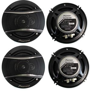 PIONEER TS-A1676R 6.5 Inch 3-Way 320 Watt Car Coaxial Stereo Speakers Four (4) Speakers Included