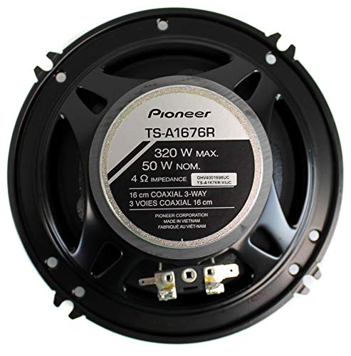 PIONEER TS-A1676R 6.5 Inch 3-Way 320 Watt Car Coaxial Stereo Speakers Four (4) Speakers Included