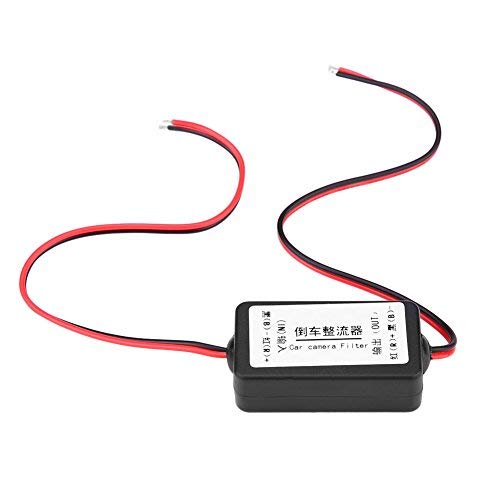 Car Capacitor Filter Rectifiers, 12V DC Power Relay Rear View Camera Anti Interference Relay Filter for Most of Cars