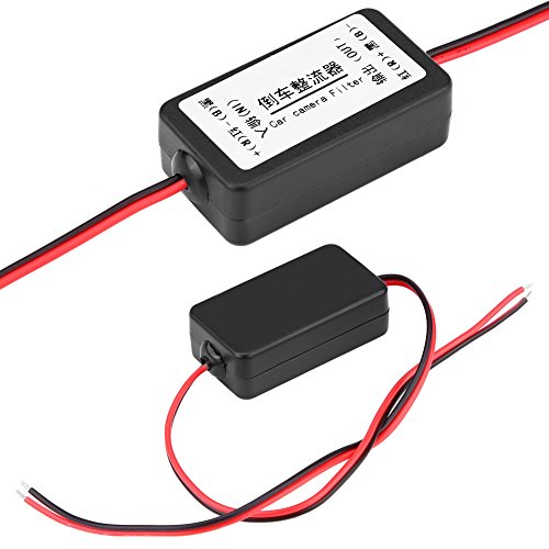 Car Capacitor Filter Rectifiers, 12V DC Power Relay Rear View Camera Anti Interference Relay Filter for Most of Cars