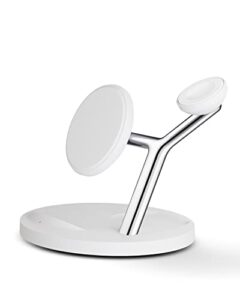 wireless charger,zechin 3 in 1 wireless charging station,fast wireless charger stand for iphone 14/13/12/11/pro/max/xs/xr/x/8/plus, for apple watch 7/6/5/4/3/2/se, for airpods 3/2/pro(white)