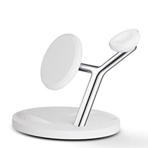 Wireless Charger,ZECHIN 3 in 1 Wireless Charging Station,Fast Wireless Charger Stand for iPhone 14/13/12/11/Pro/Max/XS/XR/X/8/Plus, for Apple Watch 7/6/5/4/3/2/SE, for AirPods 3/2/Pro(White)