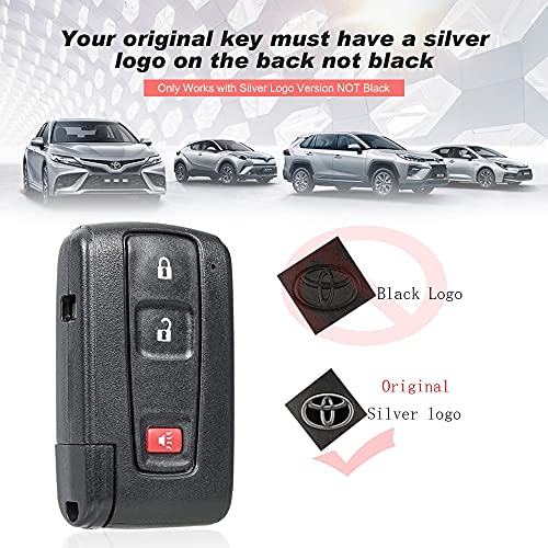 VOFONO Compatible with 2+1 Buttons Toyota Prius 2004-2009 Keyless Entry Remote Key Fob FCC ID: MOZB31EG P/N: 2584A-B31EG, 89994-47061 (Only for Original Key Silver Logo Version Not Black)