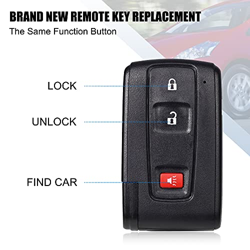 VOFONO Compatible with 2+1 Buttons Toyota Prius 2004-2009 Keyless Entry Remote Key Fob FCC ID: MOZB31EG P/N: 2584A-B31EG, 89994-47061 (Only for Original Key Silver Logo Version Not Black)