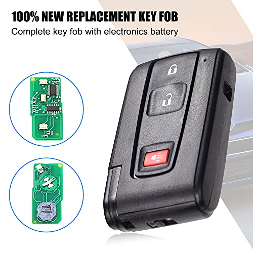 VOFONO Compatible with 2+1 Buttons Toyota Prius 2004-2009 Keyless Entry Remote Key Fob FCC ID: MOZB31EG P/N: 2584A-B31EG, 89994-47061 (Only for Original Key Silver Logo Version Not Black)