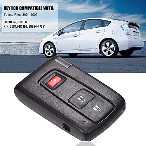 VOFONO Compatible with 2+1 Buttons Toyota Prius 2004-2009 Keyless Entry Remote Key Fob FCC ID: MOZB31EG P/N: 2584A-B31EG, 89994-47061 (Only for Original Key Silver Logo Version Not Black)