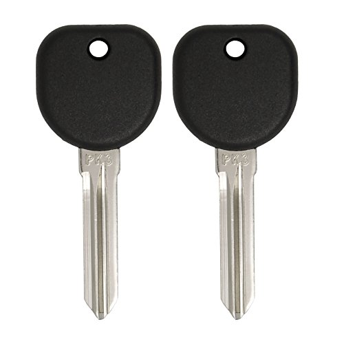 Keyless2Go Replacement for New Uncut PK3 Transponder Ignition Car Key B107 PT04 (2 Pack)