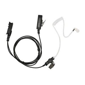 yolipar xpr 3500e xpr3300 two-wire earpiece surveillance kit compatible with motorola radio xpr3300 xpr3500 xpr3300e walkie talkie with ptt mic tansparent acoustic tube headset
