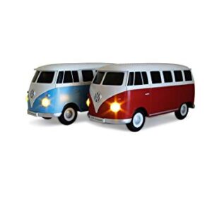 BRISA VW Collection - Volkswagen Samba Bus T1 Camper Van Portable Bluetooth Speaker, Wireless/Cordless with Great Sound Quality & Unique Design (Scale: 1:20 / Blue & White)