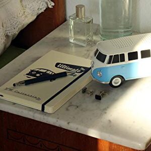 BRISA VW Collection - Volkswagen Samba Bus T1 Camper Van Portable Bluetooth Speaker, Wireless/Cordless with Great Sound Quality & Unique Design (Scale: 1:20 / Blue & White)