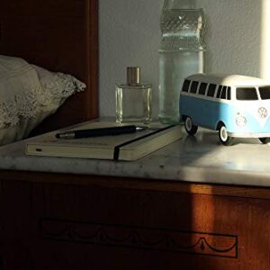 BRISA VW Collection - Volkswagen Samba Bus T1 Camper Van Portable Bluetooth Speaker, Wireless/Cordless with Great Sound Quality & Unique Design (Scale: 1:20 / Blue & White)