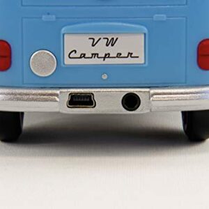 BRISA VW Collection - Volkswagen Samba Bus T1 Camper Van Portable Bluetooth Speaker, Wireless/Cordless with Great Sound Quality & Unique Design (Scale: 1:20 / Blue & White)