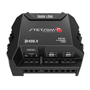 stetsom ir 400.4 2 ohms compact digital 4 channels amplifier, iron line, 400 watts rms 400×4, 2Ω stable, multichannel digital car audio amp ts, full-range sound quality, crossover
