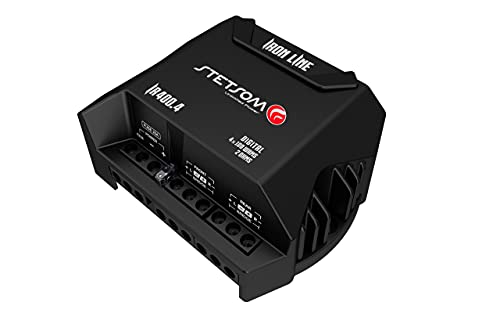 Stetsom IR 400.4 2 Ohms Compact Digital 4 Channels Amplifier, IRON LINE, 400 Watts RMS 400x4, 2Ω Stable, Multichannel Digital Car Audio Amp TS, Full-Range Sound Quality, Crossover