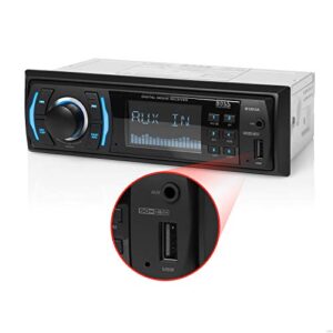 boss audio systems 612ua multimedia car stereo – single din, no cd dvd player, mp3, usb port, aux input, am/fm radio receiver